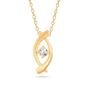 10kt Yellow Gold Diamond Pendant