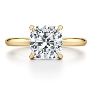 14 Karat Engagement Ring With Newborn Created Diamond
