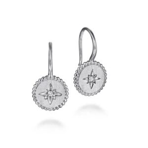 Sterling silver diamond earrings by Gabriel & Co.