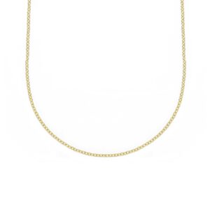 9 karat yellow gold paper clip chain necklace. 17.72 inches (45 cm). MADE IN ITALY.