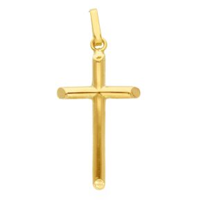 18 karat yellow gold cross pendant. MADE IN ITALY