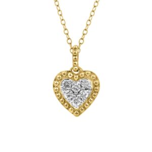10 karat yellow gold diamond pendant