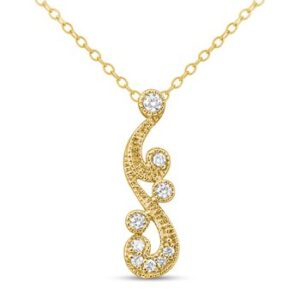 10 karat yellow gold diamond necklace