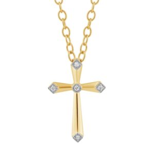 10 Karat Diamond Cross Pendant